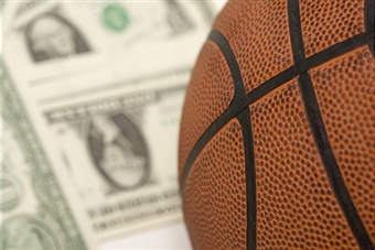 Basketball and Dollar Bills